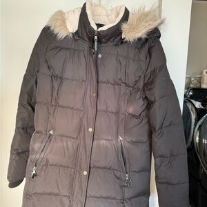 Ralph Lauren Black Puffer Jacket with Fur Hood